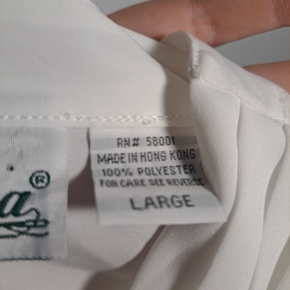 Vintage Joanna White Embroidered Button-up Blouse Size Large - Picture 9 of 9